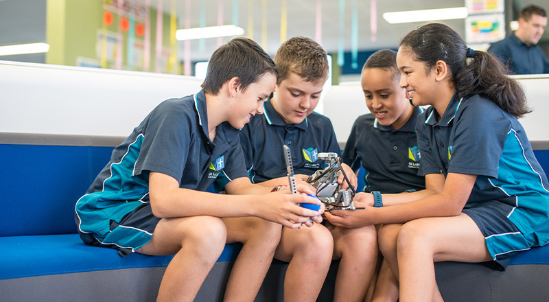 St Luke's Catholic School Marsden Park students working together