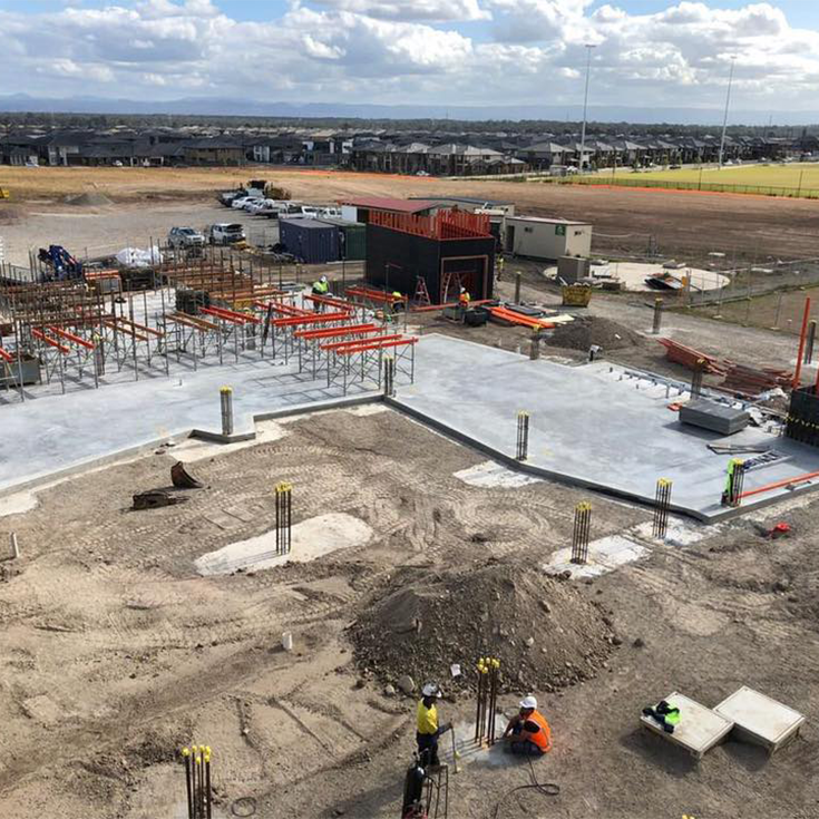 St Luke's Catholic School Marsden Park building being constructed