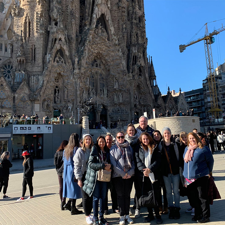 St Luke's Catholic School Marsden Park dedicated teachers in pilgrimage in Barcelona